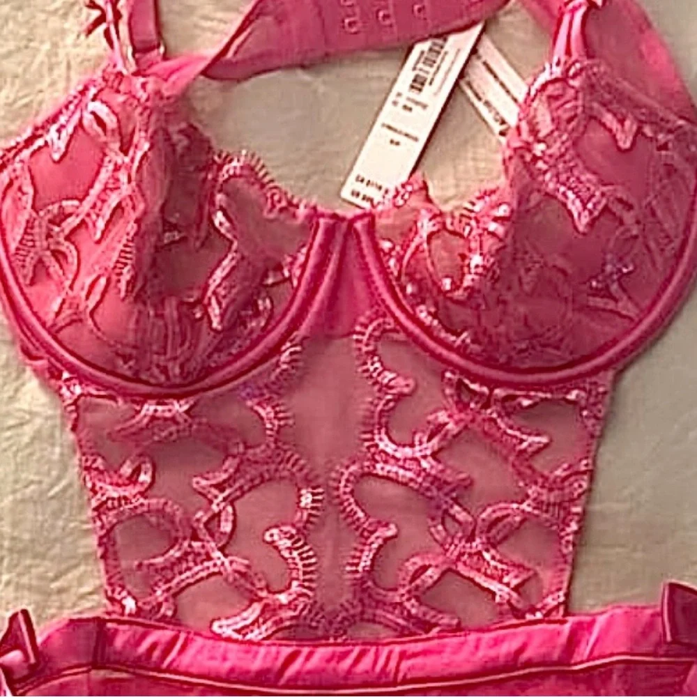 Victoria's Secret Pink Lace Lingerie Set NWT - Picture 6 of 7